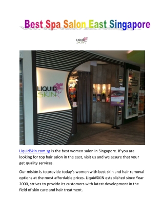 Best Spa Salon East Singapore