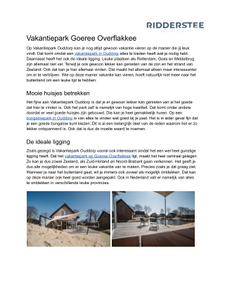 Vakantiepark Goeree-Overflakkee
