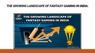 PDF  THE GROWING LANDSCAPE OF FANTASY GAMING IN INDIA