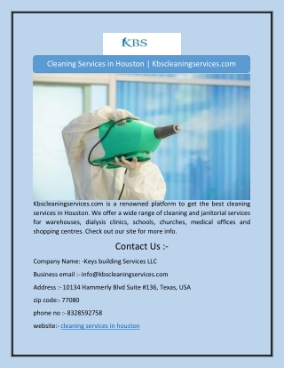 Cleaning Services in Houston | Kbscleaningservices.com