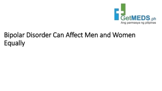 Bipolar Disorder Can Affect Men and Women Equally