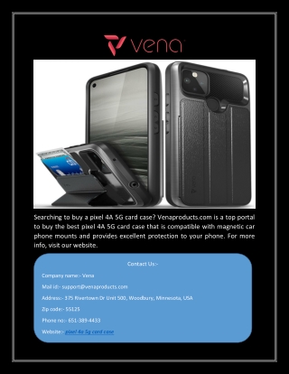 Pixel 4A 5G Card Case | Venaproducts.com