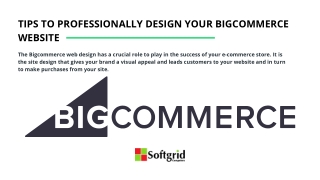 Tips To Professionally Design Your Bigcommerce Website