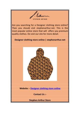 Designer clothing store online  stephenarthur.net 0