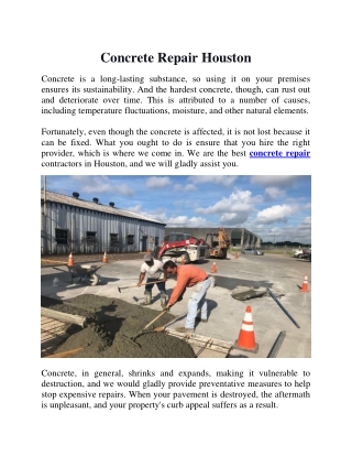 Concrete Repair Houston