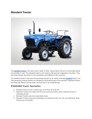 Standard Tractor