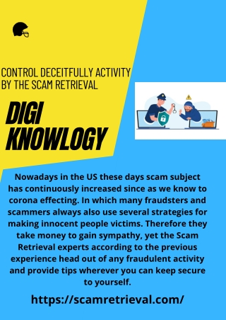 Control Deceitfully Activity by the Scam Retrieval