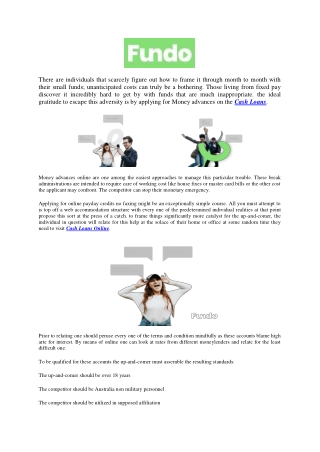 Easy Cash Loans | Fundo.com.au