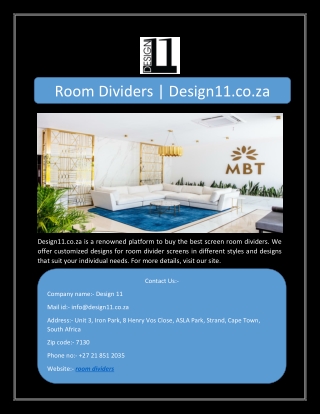 Room Dividers | Design11.co.za
