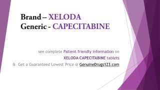 GENERIC CAPECITABINE XELODA 500MG Cost, Uses and Side Effects