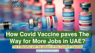 How Covid Vaccine paves The Way for More Jobs in UAE?