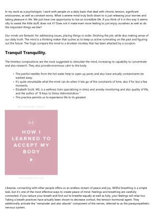 7 Basic Means To A Serene Mind