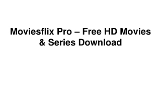 Moviesflix Pro – Free HD Movies & Series Download