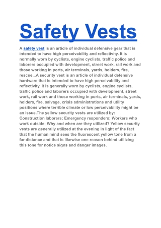 Safety Vests