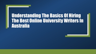Why Should You Hire Online University Assignment Help?