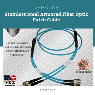 Stainless Steel Armored Fiber Optic Patch Cable