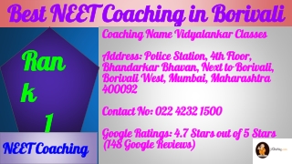 Best NEET Coaching in Borivali