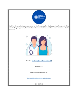 Doctor's Office Website Design USA Healthcareintermediaries.com