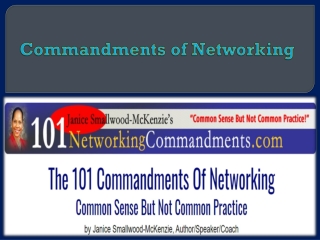 Commandments of Networking