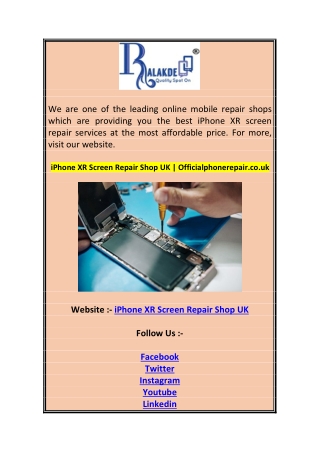 iPhone XR Screen Repair Shop UK  Officialphonerepair.co.uk  0