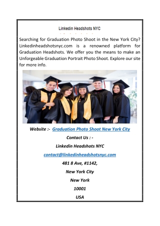 Graduation Photo Shoot New York City | Linkedinheadshotsnyc.com