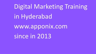 Digital Marketing Training in Hyderabad