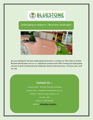 landscaping in canberra | Bluestone Landscapes