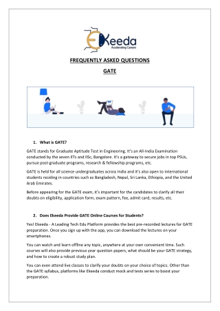 GATE Exam Online Courses for 2022 & 2023 - Ekeeda