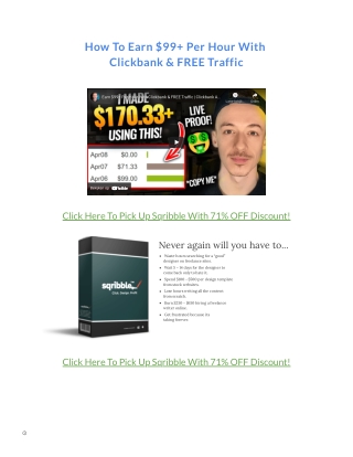 How To Earn $99  Per Hour With Clickbank & FREE Traffic
