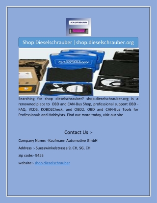 Shop Dieselschrauber |shop.dieselschrauber.org