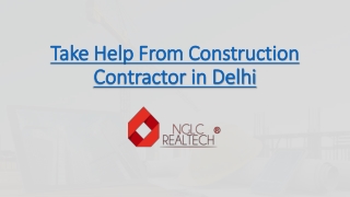 Take Help From Construction Contractor in Delhi