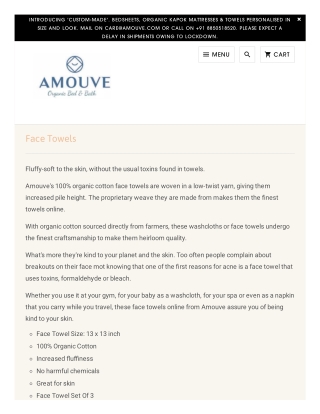 Face Towel Set Online in India At Amouve