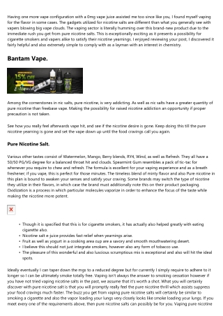 The Benefits Of Vaping Higher Nicotine Degrees Mech Sauce.