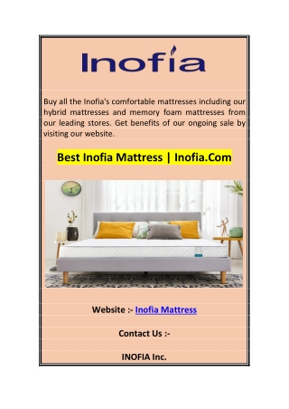 Best Inofia Mattress  Inofia.Com 0