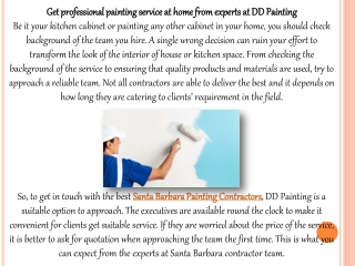 Get professional painting service at home from experts at DD Painting