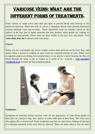 Varicose Veins What Are The Different Forms Of Treatments