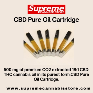 CBD Pure Oil Cartridge - Supreme Cannabis store