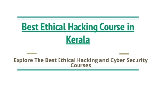 Best Ethical Hacking Course