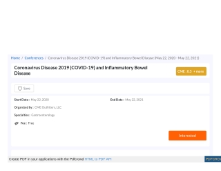 Coronavirus Disease 2019 (COVID-19) and Inflammatory Bowel Disease