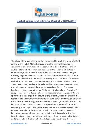 Global Silane and Silicone Market - 2019-2026