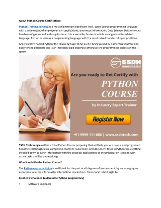 Python Training in Noida