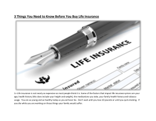3 Things You Need to Know Before You Buy Life Insurance