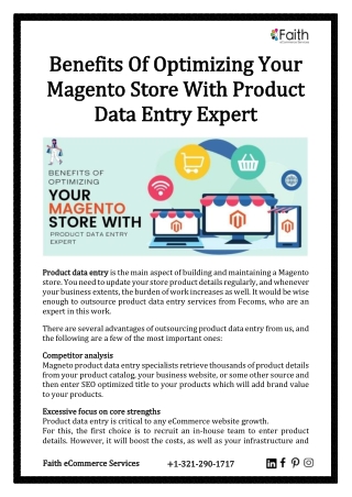 Benefits Of Optimizing Your Magento Store With Product Data Entry Expert