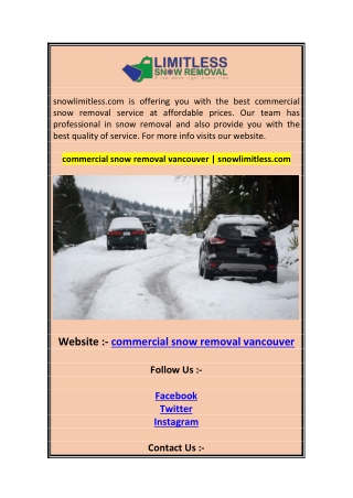 commercial snow removal vancouver  snowlimitless.com 1