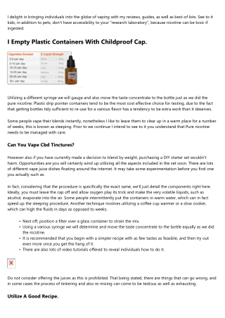 Advanced Vaping Pointers.