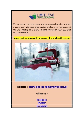 snow and ice removal vancouver  snowlimitless.com 0