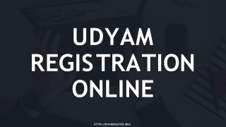 UDYAM REGISTRATION ONLINE