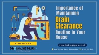 Importance of Maintaining Drain Clearance Routine in Your House