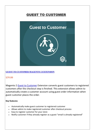 Guest to Customer