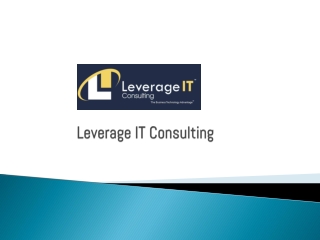 LeverageITc - IT Strategy Consulting Sacramento CA